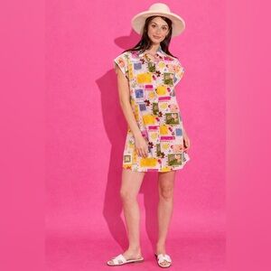 Like New Ava & Grace Positano Patchwork Floral Lightweight Midi Dress Large